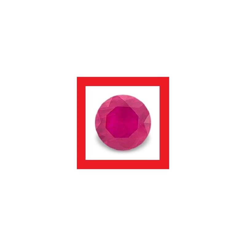 Ruby [Myanmar] - Faceted Round Shape - 0.45cts