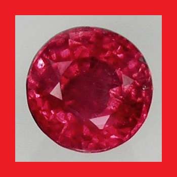 RUBY (MOGOK) - PINKISH RED ROUND FACET - 0.965cts