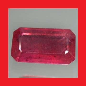 Ruby [Mogok, Myanmar] - Faceted Rectangle Shape - 2.24cts