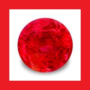 RUBY (Madagascar) - Pigeon Blood Red Faceted Round Shape - 0.22cts