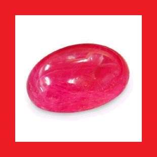 RUBY (Natural Madagascar) - BLOOD RED OVAL CABOCHON - 0.650cts