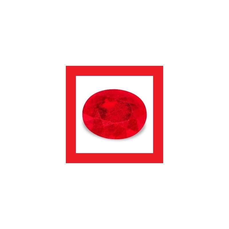 Ruby [Myanmar] - Faceted Oval Shape - 0.95cts