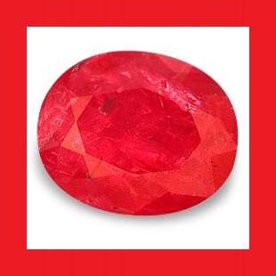 RUBY (Myanmar) - TOP PIGEON BLOOD RED OVAL FACET - 0.23cts