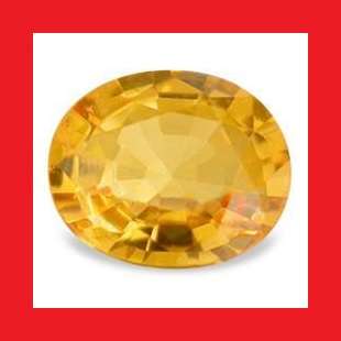 SAPPHIRE (Africa) - GOLDEN YELLOW OVAL FACET - 0.85cts