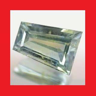 Sapphire (Natural Africa) - LIGHT GREEN BLUE TAPERED BAGUETTE FACET - 1.075cts