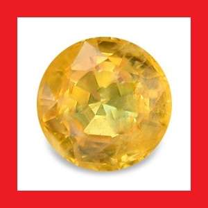 Sapphire (Natural Africa) - Canary Yellow Round Facet - 0.12cts