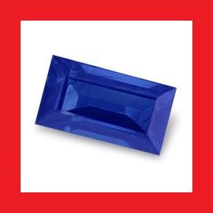 Sapphire (Natural Australia) - Dark Blue Baguette Facet - 0.24cts