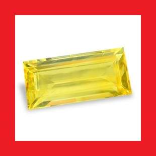 SAPPHIRE (Sri Lanka) - BRIGHT CANARY YELLOW BAGUETTE FACET - 0.735cts