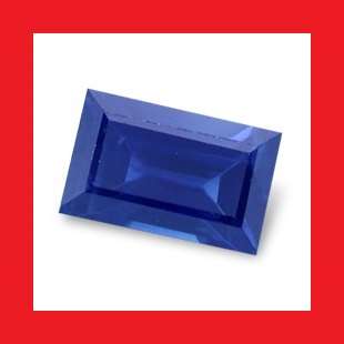 SAPPHIRE (NATURAL PAILIN) -  TOP BLUE BAGUETTE FACET - 0.130cts
