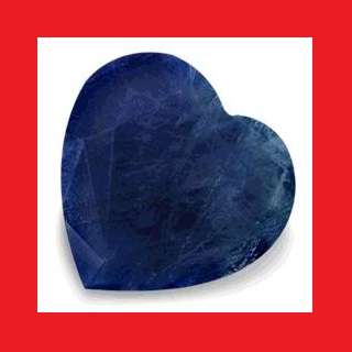 SAPPHIRE - MIDNIGHT BLUE HEART SHAPE - 1.88cts