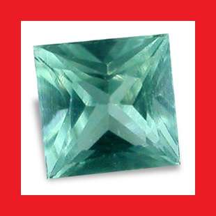 SAPPHIRE - FINE GREEN BLUE PRINCESS CUT - 0.175cts