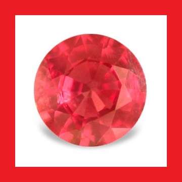Sapphire [Africa] - Pinkish Orange Round Facet - 0.40cts