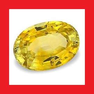 Sapphire (Thailand) - Bright Yellow Oval Facet - 0.645cts
