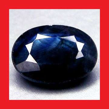 SAPPHIRE (NATURAL AFRICA) -  DEEP BLUE OVAL FACET - 0.85cts