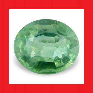 NATURAL SAPPHIRE - GREEN OVAL FACET - 0.47cts