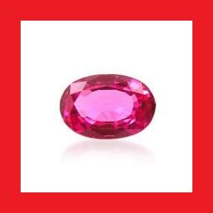 SPINEL (Natural Burma) - Rich Fire Pink Oval Facet - 0.555cts
