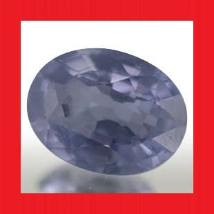 NATURAL SPINEL - BLUE PURPLE WITH GREY OVERTONE OVAL FACET - 0.74cts