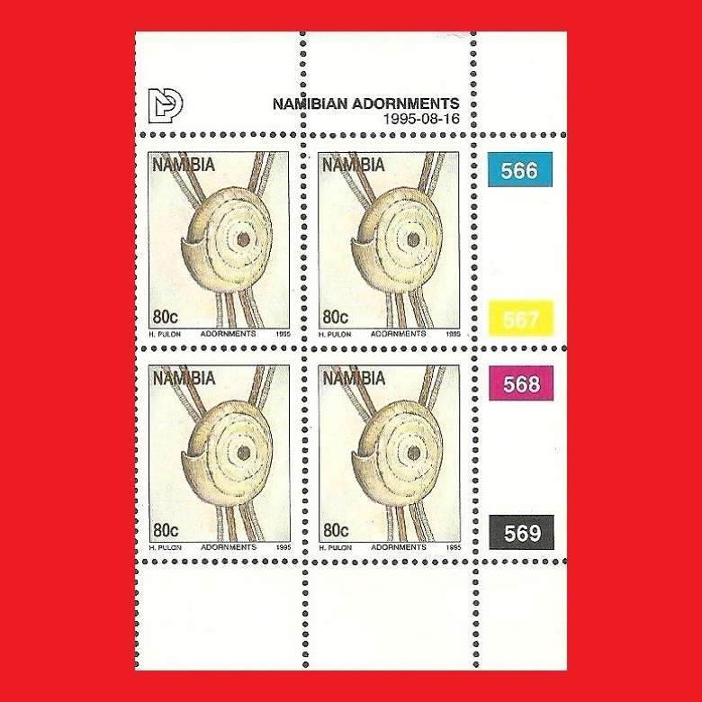 Namibian Adornments Control Blocks SACC 134-137 1995/08/16