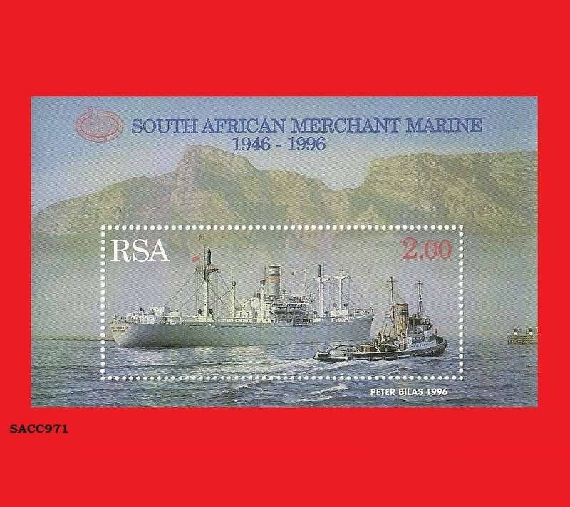 S.A. Merchant Marine 50th Anniversary Mini Sheet SACC 971 1996/08/05