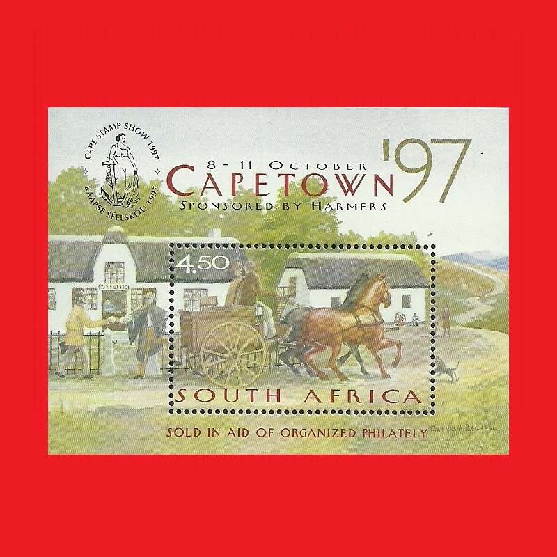 Cape Town National Philatelic Exhibition Mini Sheet SACC 1067 1997/10/08