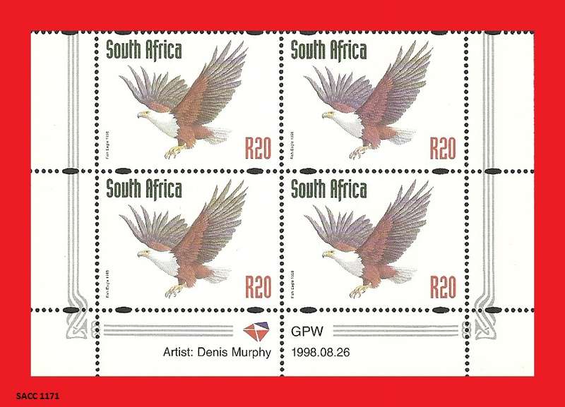 6th Definitive Issue Redrawn R20 Control Block Of Four SACC 1171 1998/08/26