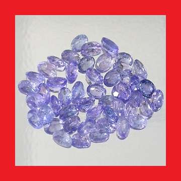 TANZANITE PARCEL - 50 x VIOLET BLUE OVAL FACET - 9.13cts