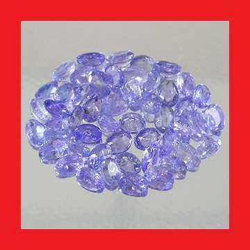 TANZANITE PARCEL - 50 x VIOLET BLUE OVAL FACET - 8.835cts