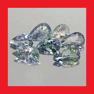 TANZANITE - BI-COLOUR PEAR FACET - 0.36cts