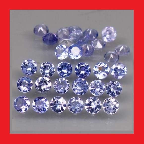 TANZANITE PARCEL - 33 x ROUND FACET BLUE VIOLET - 3.15cts