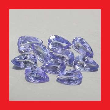 TANZANITE PARCEL - 10 x PEAR FACET - 1.68cts
