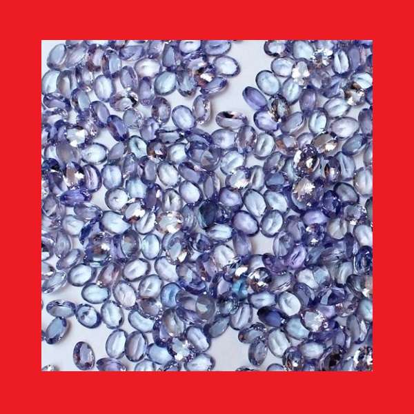TANZANITE - BRIGHT VIOLET BLUE OVAL FACET - 0.100cts