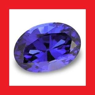TANZANITE - BRIGHT VIOLET BLUE OVAL FACET - 0.175cts