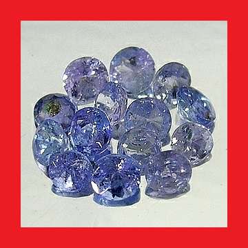 TANZANITE PARCEL - 15 x VIOLET BLUE ROUND FACET - 2.30cts