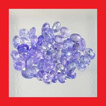 TANZANITE PARCEL - 50 x VIOLET BLUE OVAL FACET - 8.26cts