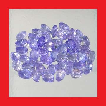 TANZANITE PARCEL - 50 x VIOLET BLUE OVAL FACET - 8.875cts