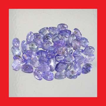 TANZANITE PARCEL - 50 x VIOLET BLUE OVAL FACET - 9.055cts