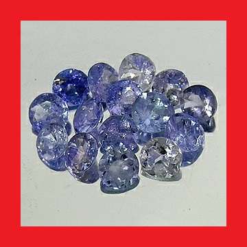 TANZANITE PARCEL - 15 x ROUND FACET VIOLET BLUE - 1.005cts