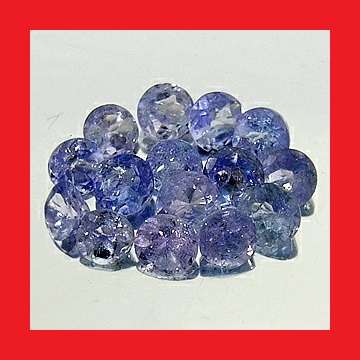 TANZANITE PARCEL - 15 x ROUND FACET VIOLET BLUE - 1.04cts