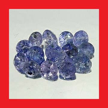 TANZANITE PARCEL - 15 x BLUE VIOLET ROUND FACET - 0.79cts