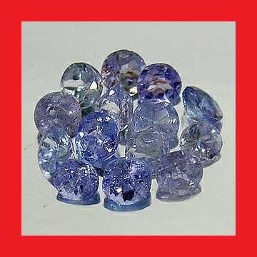 TANZANITE PARCEL - 15 x ROUND FACET VIOLET BLUE - 0.995cts