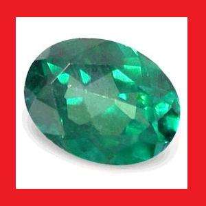 TOPAZ - EMERALD GREEN OVAL FACET - 0.90cts