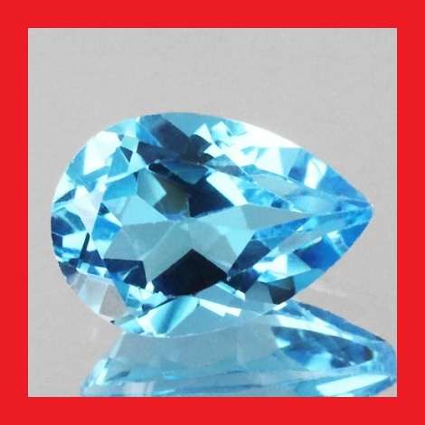 TOPAZ - SWISS BLUE PEAR FACETED - 6.28cts
