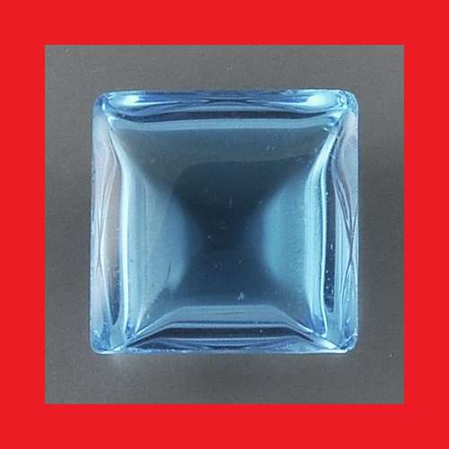 TOPAZ - SWISS BLUE SQUARE SHAPE BUFF TOP - 3.305cts