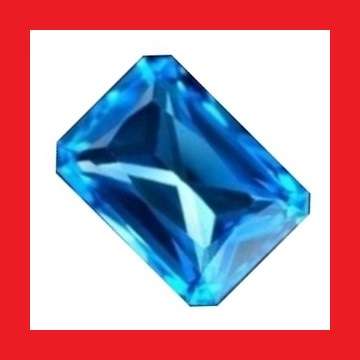 TOPAZ - SWISS BLUE OCTAGON PRINCESS CUT - 4.410cts