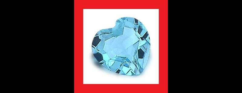 TOPAZ - SKY BLUE HEART FACET - 0.13cts