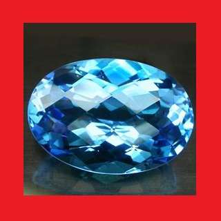 TOPAZ - SWISS BLUE OVAL SHAPE CHECKERBOARD CUT - 61.465cts