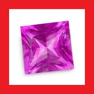 TOPAZ - MYSTIC PINK PASSION PRINCESS CUT - 0.165cts