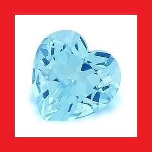 TOPAZ - SKY BLUE HEART FACET - 0.125cts