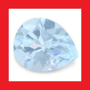 TOPAZ - LIGHT SKY BLUE PEAR FACET - 0.400cts