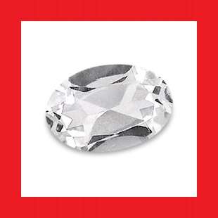 TOPAZ - WHITE OVAL FACET - 0.300cts
